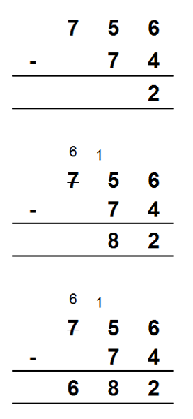 subtraction example